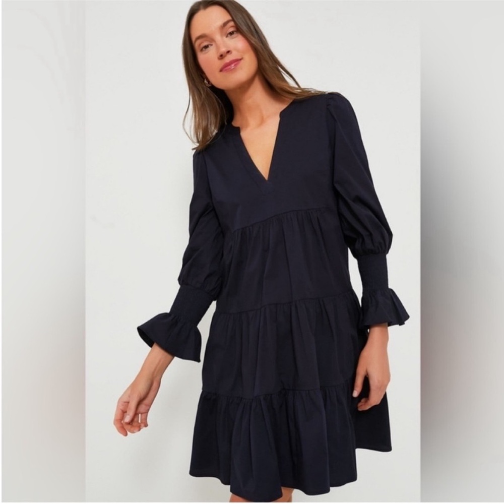 Tuckernuck Pomander Place Navy Cotton Poplin Kenzo Mini Dress Small NWOT - Picture 8 of 12